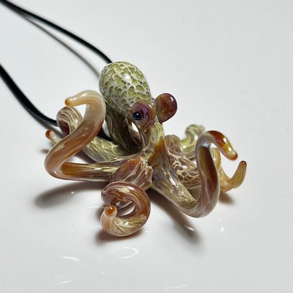 Glass Beach Speckled Octopus pendant